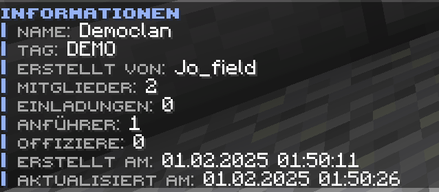 clan info
